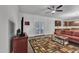 Open-concept living room with access to the yard and an open view into the kitchen at 500 Creek Valley Dr, Fuquay Varina, NC 27526