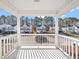 A relaxing neighborhood view from a covered balcony at 5841 Wynmore Rd, Raleigh, NC 27610