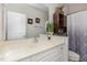 Bathroom featuring a sink, cabinet storage, and a shower with curtain at 812 Canyoncreek Ln, Fuquay Varina, NC 27526