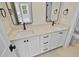 Bathroom features a double vanity with quartz countertop, shaker cabinets, and modern fixtures at 83 Nottoway Lane, Wendell, NC 27591