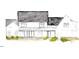 Back elevation of the home with large windows and back porch at 975 Wilbon Rd, Holly Springs, NC 27540
