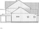 The side elevation displays the home's architectural design and the home's placement on the lot at 975 Wilbon Rd, Holly Springs, NC 27540