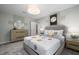 Charming bedroom with unique decor elements including a round mirror and planet themed bedding, creating a whimsical space at 1004 Freestone Rd, Durham, NC 27703
