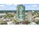 Enjoy breathtaking city views from this modern high-rise building with a rooftop amenity deck at 110 N Corcoran St # 2304, Durham, NC 27701