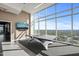 Game room with a ping pong table and city views, perfect for resident recreation and entertainment at 110 N Corcoran St # 2304, Durham, NC 27701