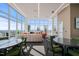 Well-appointed resident lounge with comfortable seating and expansive windows providing stunning city views at 110 N Corcoran St # 2304, Durham, NC 27701