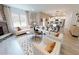 Inviting living room featuring contemporary furnishings and a large picture window at 1105 Freestone Rd, Durham, NC 27703