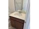 Bathroom featuring a modern sink with a dark wood vanity at 1117 Mountain Crown St, Durham, NC 27704