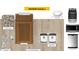 Designed kitchen package includes stainless steel appliances, granite counters, and updated hardware at 1117 Mountain Crown St, Durham, NC 27704