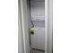 Conveniently located stacked washer and dryer unit, saving space and time at 1210 Shaw St, Burlington, NC 27217