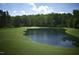 Picturesque golf course featuring a tranquil pond, with golfers enjoying the scenic view and lush green surroundings at 172 Great Gln, Rocky Mount, NC 27804