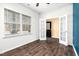 Bright office space with wood floors, white walls, natural light, and glass paneled doors at 172 Great Gln, Rocky Mount, NC 27804