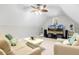 Cozy bonus room with comfortable seating and media setup at 209 Democracy Pl, Apex, NC 27523