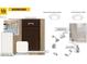 Bathroom design elements featuring cabinetry, countertops, sink, faucet and shower head at 2701 Princess Tree Dr, Raleigh, NC 27616