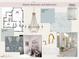 This design board features Primary Bedroom and Bath selections for color, tile, lighting, and vanity options at 364 Brook Green Ln # 29, Pittsboro, NC 27312