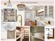 A design board showcasing butler pantry selections with shelving, tiling, sink, lighting, and flooring options at 364 Brook Green Ln # 29, Pittsboro, NC 27312