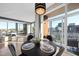 Dining table with seating for four overlooking the city at 400 W North St # 730, Raleigh, NC 27603