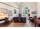 Spacious office with large windows, custom desk, and decorative nautical accents at 43 New Rhododendron, Chapel Hill, NC 27517
