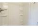 Clean shower featuring built-in shelves at 431 Mattox St, Wendell, NC 27591