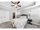 Spacious bedroom with a king bed, walk-in closet, and soft carpet at 547 Gateway Townes Blvd, Wake Forest, NC 27587