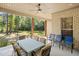 Relaxing outdoor patio with comfortable seating and scenic views of the backyard at 5750 Nc Highway 49, Burlington, NC 27215