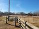 Spacious horse arena with sturdy fencing, perfect for equestrian activities at 7027 Old 421 Rd, Liberty, NC 27298