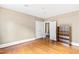Bedroom with hardwood floors and bookshelf at 101 S Bloodworth St, Raleigh, NC 27601