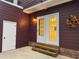 Charming patio area with a rustic door and stairs, perfect for outdoor entertaining at 105 Old Grove Ln, Apex, NC 27502