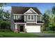 Charming two-story home with stone accents, attached garage, and manicured lawn at 107 Willow Cameron Way, Angier, NC 27501