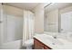 Well-maintained bathroom with a shower-tub combination, vanity with sink, and neutral decor at 11213 Presidio Dr, Raleigh, NC 27617