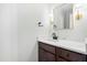 Updated bathroom boasts a sleek vanity with a modern sink and a stylish mirror at 11705 Appaloosa E, Raleigh, NC 27613
