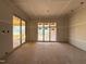 Bright dining space with large windows and sliding door, waiting for your personal touch and design at 436 Oakland Dr, Raleigh, NC 27609