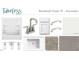 Secondary bathroom design featuring a vanity, faucet, shower and lighting at 4404 Emeline Way # 35, Fuquay Varina, NC 27526