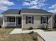 Charming single-story home with a cozy front porch and neatly landscaped yard at 5520 Neuse View Dr, Raleigh, NC 27610