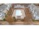 Aerial view of a community pool, showcasing its size and integration within the residential area at 5618 Wade Park Blvd, Raleigh, NC 27607