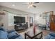 Spacious living room with hardwood floors and a cozy atmosphere at 781 Fireball Ct, Knightdale, NC 27545