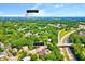 Aerial view of 807 Vickers Ave, near Duke University, surrounded by mature trees and highways at 807 Vickers Ave, Durham, NC 27701