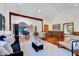 Spacious living room with an open layout into the kitchen and dining area, perfect for modern living at 807 Vickers Ave, Durham, NC 27701