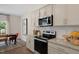 Kitchen showcasing stainless steel microwave and range with ample countertop space at 93 Fair Child Rd, Spring Lake, NC 28390