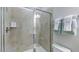 Bathroom with glass shower and modern fixtures at 100 Cloud Berry Ln, Holly Springs, NC 27540