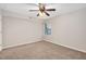 Comfortable bedroom with neutral walls, carpet flooring, and a ceiling fan at 108 Ephesus Church Rd # 510, Chapel Hill, NC 27517