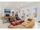 Bright living room featuring a fireplace, TV, and comfortable seating arrangement at 3104 Sandy Knoll Ln, Knightdale, NC 27545