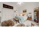 Comfortable bedroom features carpet flooring, bright light and closet at 3104 Sandy Knoll Ln, Knightdale, NC 27545