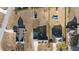 Aerial view of a home with a pool, trampoline, and well-maintained yard at 35 Henry Rifle Ln, Angier, NC 27501