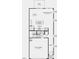 Detailed first-floor plan showcasing the kitchen, living areas, garage, and half-bathroom at 412 Carpels Dr, Wendell, NC 27591