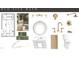 The bathroom has a green toned shower system, cabinetry, and tile at 4305 Windsor Pl, Raleigh, NC 27609