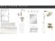 The bathroom has a neutral toned shower system and cabinetry at 4305 Windsor Pl, Raleigh, NC 27609