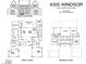 Floor plan showcases the layout of this beautiful home, with garage, bedrooms, and kitchen at 4305 Windsor Pl, Raleigh, NC 27609