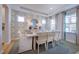 Well-lit dining room with modern decor and ample seating at 615 Contento Ct, Sanford, NC 27330