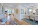 Inviting entryway with wood floors and views of the living and dining areas at 615 Contento Ct, Sanford, NC 27330